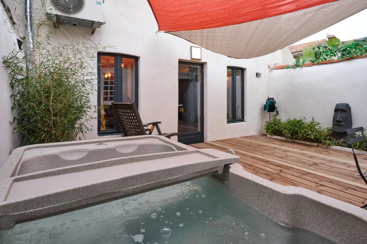 Melina - Jacuzzi - Maison Avec Cour Climatisee Proche Cite Medieval Carcassonne Exterior photo